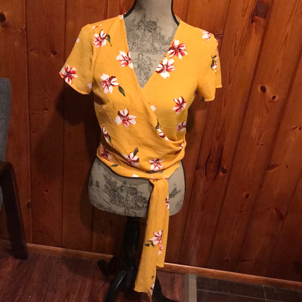 Floral Wrap Top